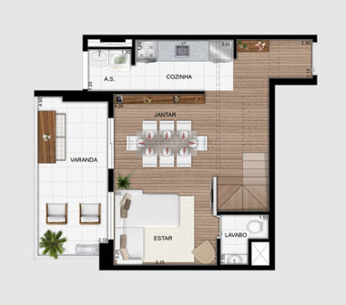 Planta duplex inferior menor