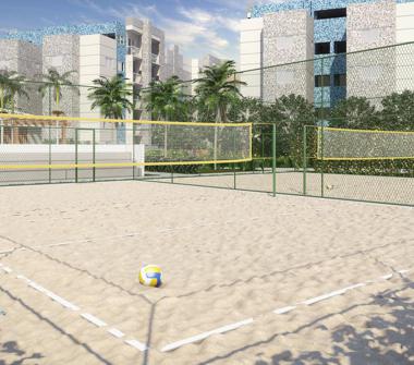 Perspectiva artística quadra de volei